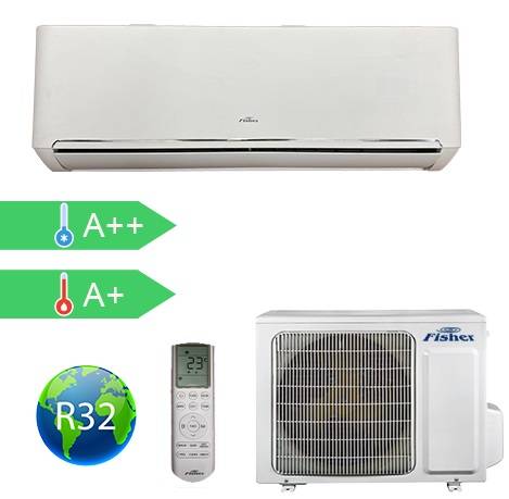 FISHER Summer FSAI/FSOAI-SU-95FE3 2,64 kW (kültéri + beltéri egység) Oldalfali split klíma, Hősz., Inverter, R32, WIFI (hűtő-fűtő)