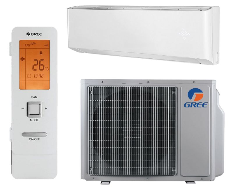 Gree Amber Royal GWH12YD-S6DBA1A 3,5 kW (kültéri + beltéri egység) Oldalfali split klíma, Hősziv., Inverter, R32, WIFI (Fűtésre optimalizált)
